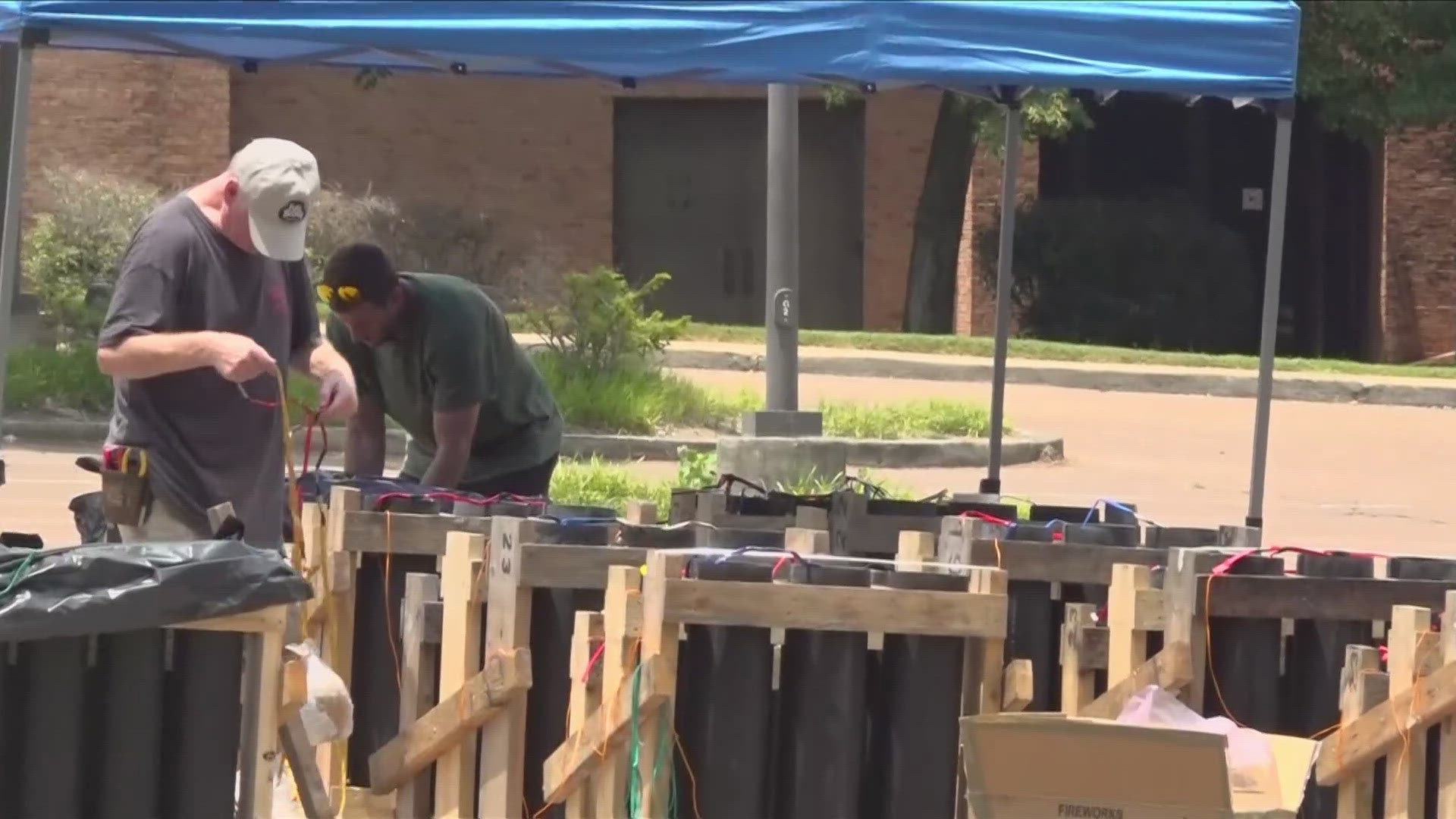 The fireworks are stocked for Germantown's annual "Fireworks Extravanagnza" an event which organizers say could draw as many as 8,000 people.