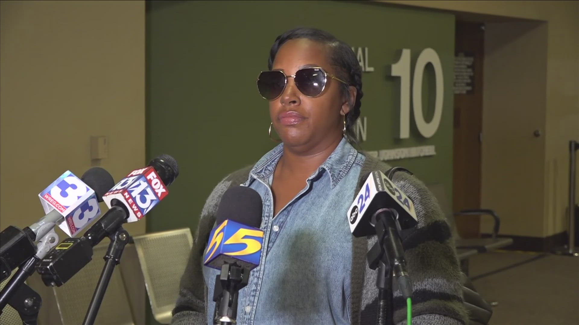 Young Dolph's sister, Carlissa Thornton, speaks with the media after her brother's killer, Justin Johnson, was found guilty of murder in his case.