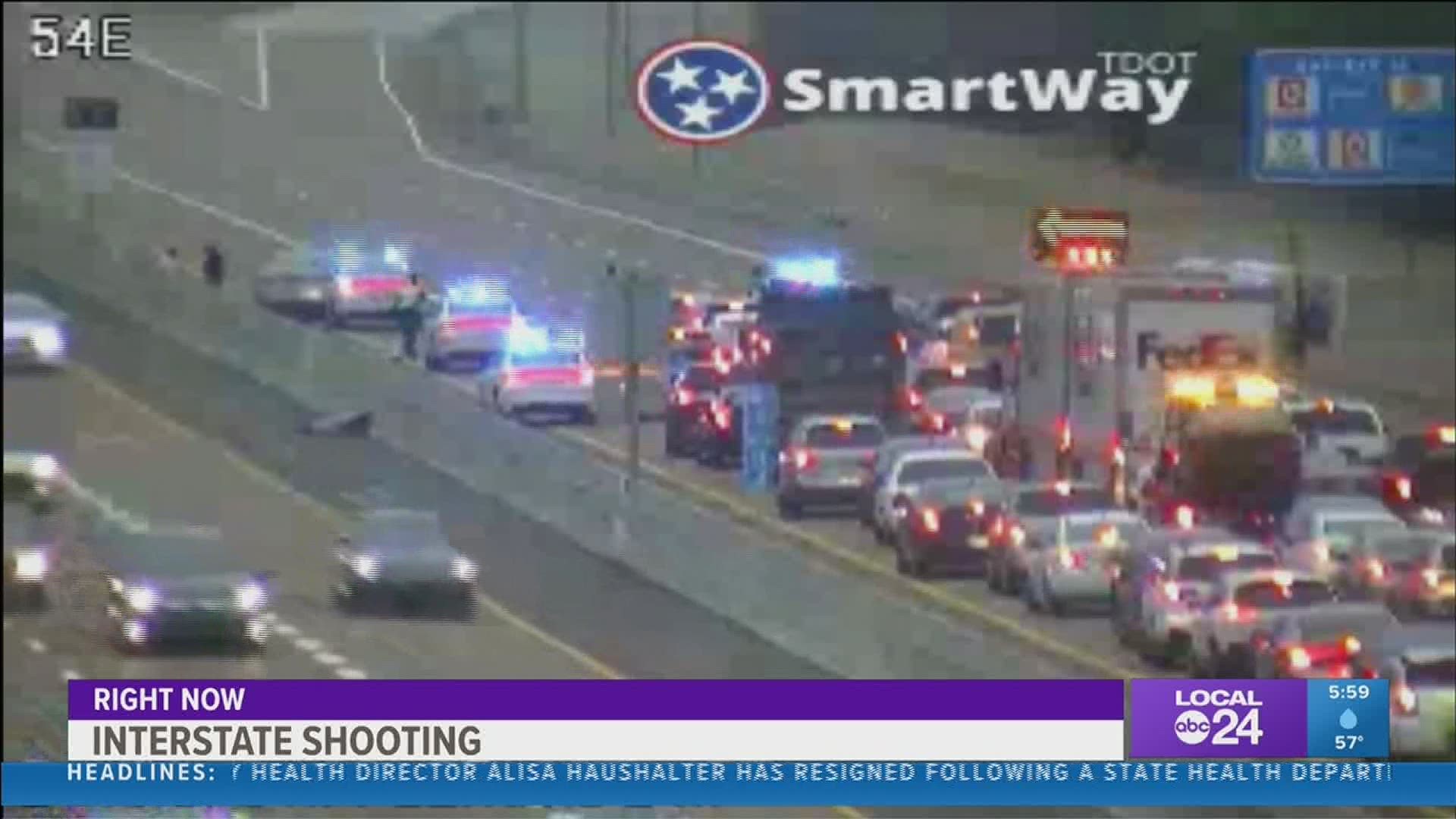 Tennessee Department of Transportation reported westbound I-40 near Whitten and Appling shutdown Saturday afternoon.