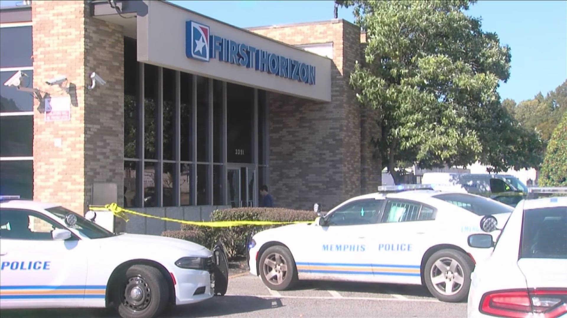 Two armed suspects are still on the loose after Memphis Police said they tried to rob a First Horizon Bank in Frayser Wednesday.