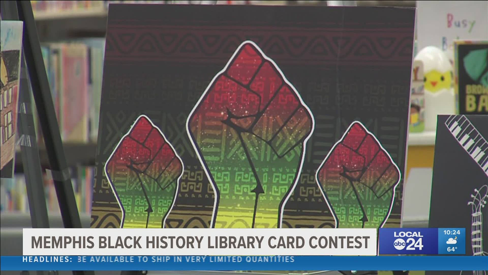 Each winner gets their artwork on library cards this June for Juneteenth as well as a $200 gift card and an art supply kit.