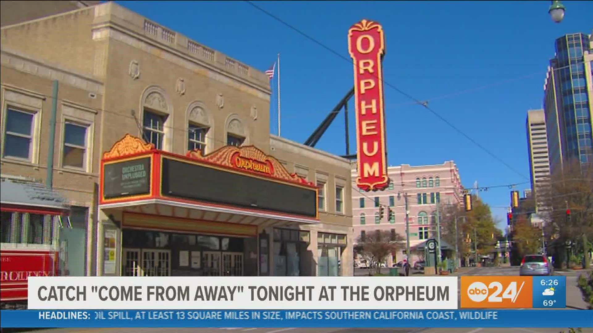 The musical Come From Away marks the return for Broadway in Memphis