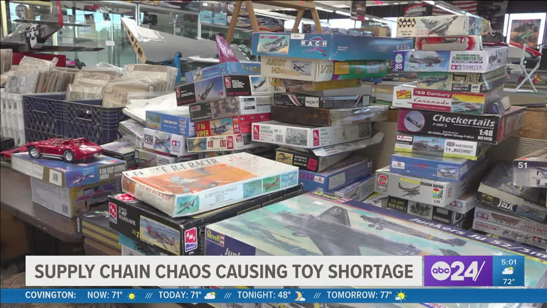 A Global supply chain crisis is forcing local businesses, including toy stores, to buy goods earlier as demand challenges intensify ahead of the holiday season.