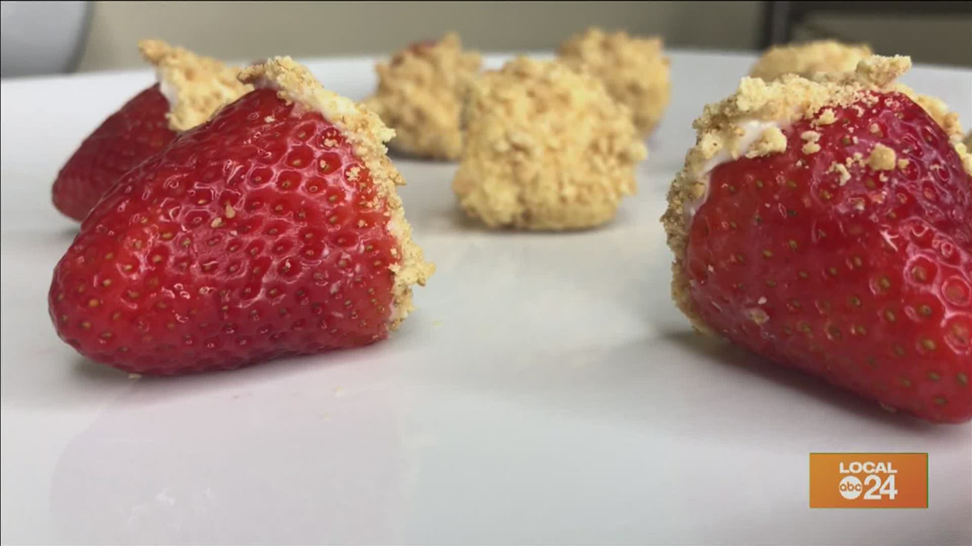 Whether you have a sweet tooth or a not-so-sweet tooth, check out this easy recipe for fresh strawberry cheesecake bites! Starring Sydney Neely on "The Shortcut!" :)