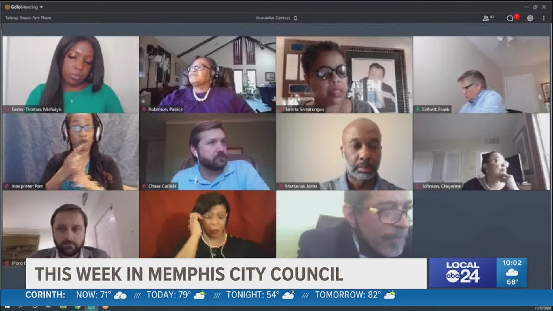 Memphis city council vote on several topics this upcoming week