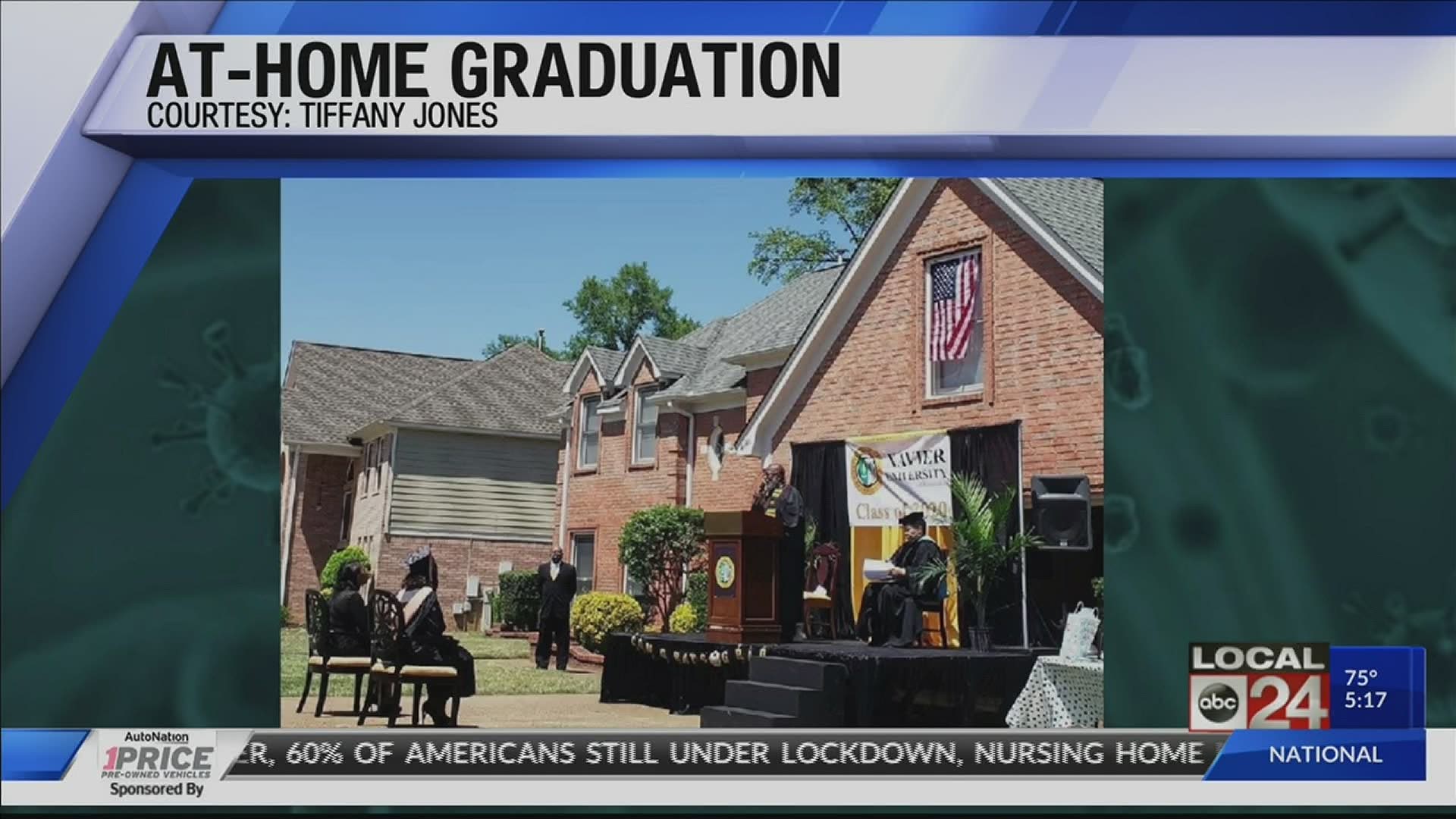Family gave their daughter a special outdoor graduation at a distance.
