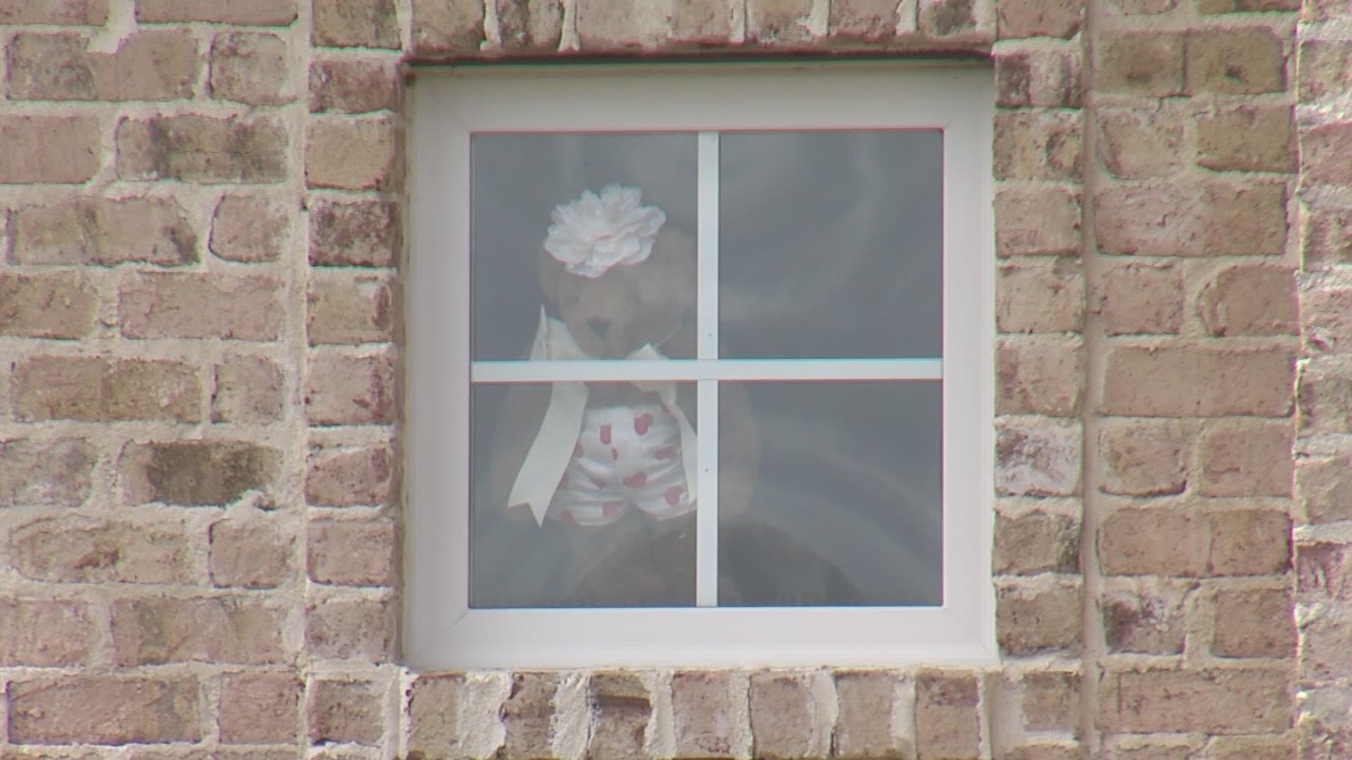 People in one North Mississippi neighborhood are putting teddy bears in windows of their homes to encourage families to go on teddy bear hunts