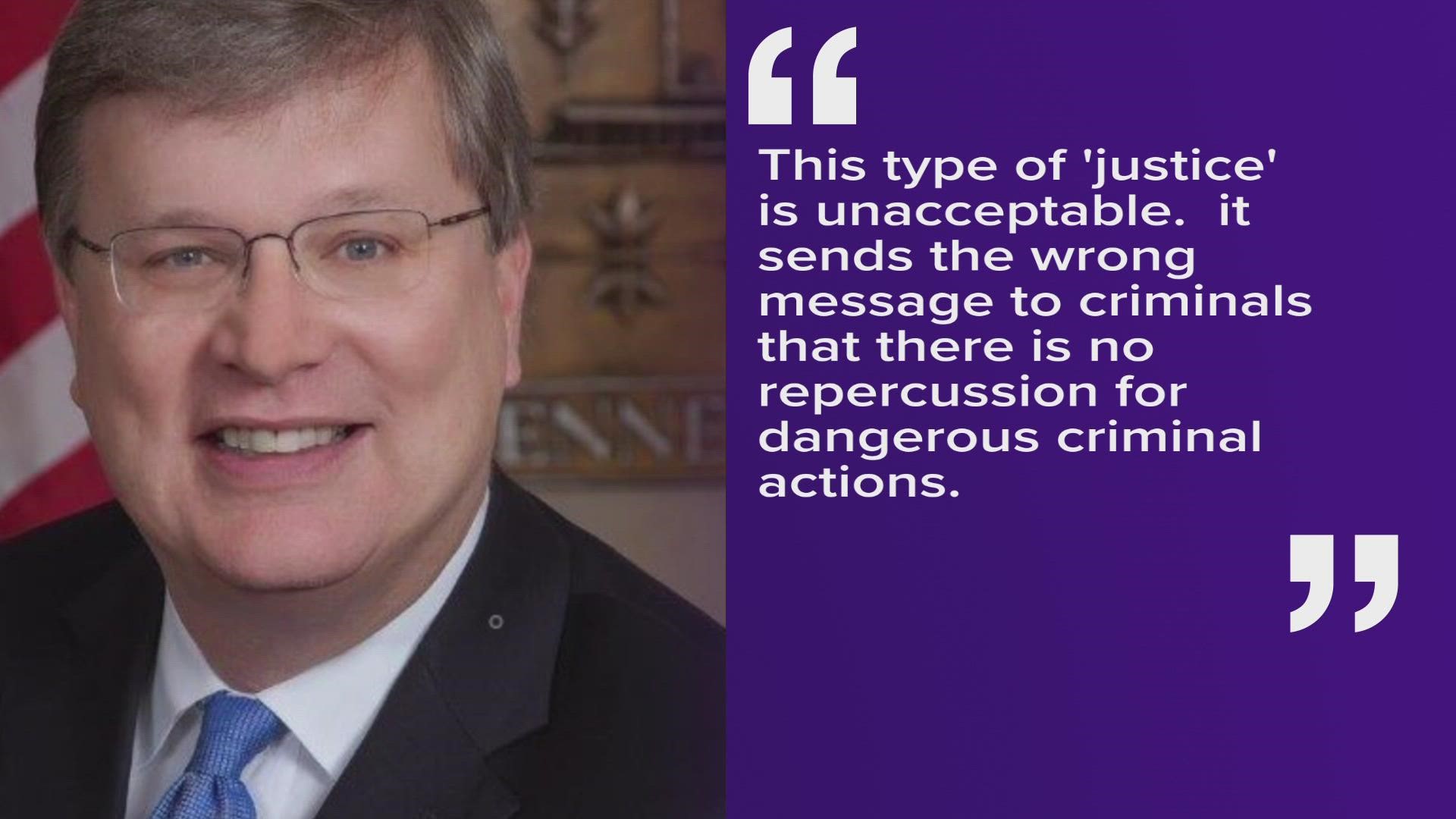 In a weekly email update, Strickland said the release of the seven juveniles – ages 13 to 17 – and one 18-year-old, “sends the wrong message to criminals."