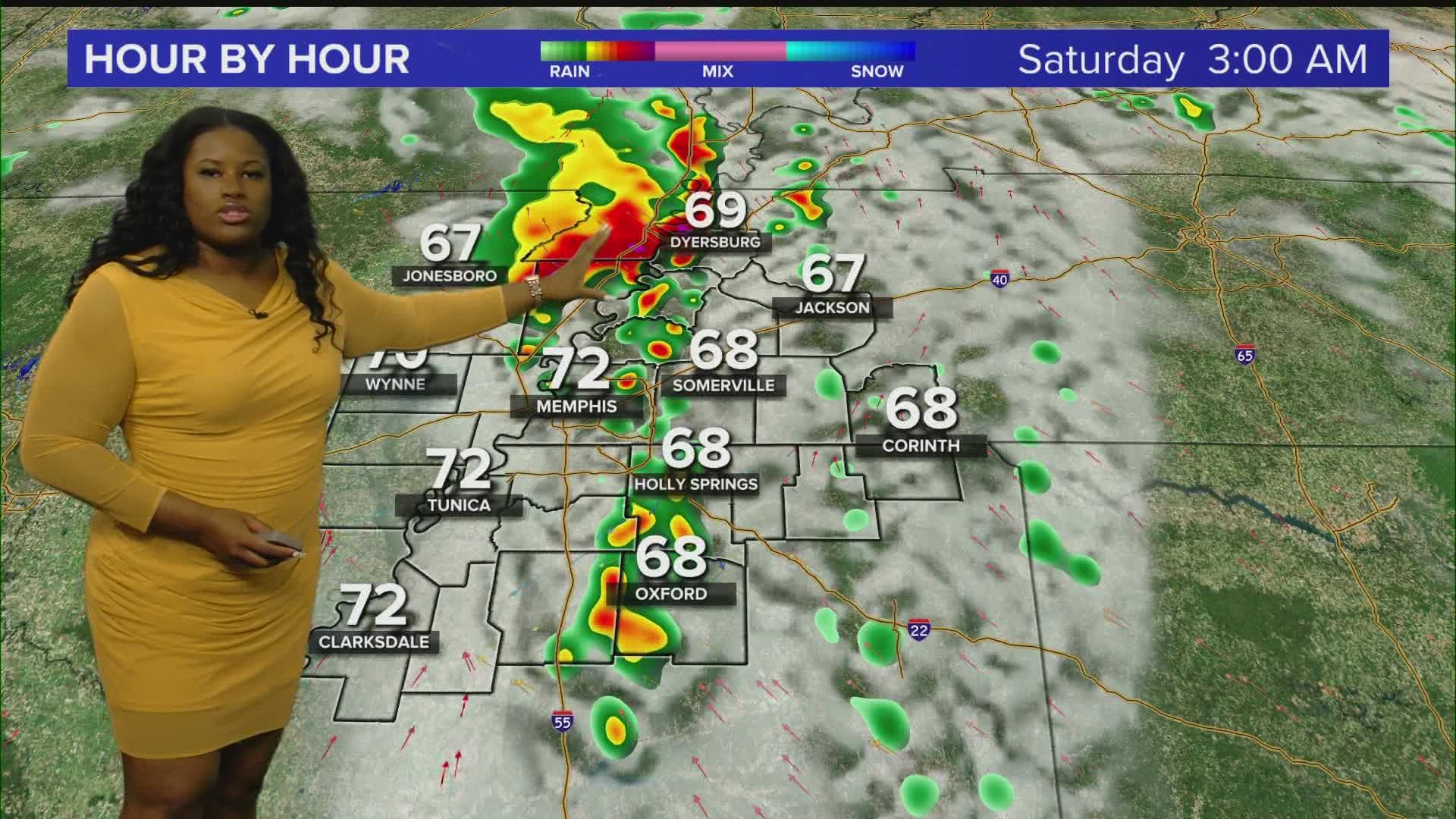 Strong storms could happen overnight Friday and into Saturday.