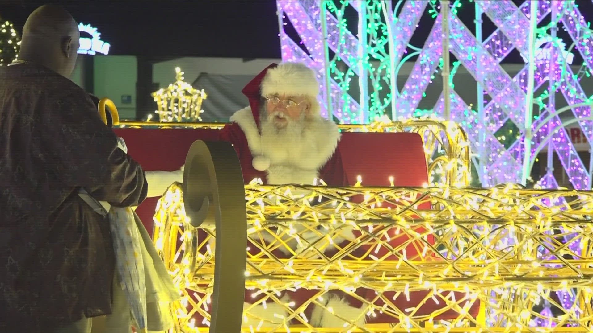 The Redbirds baseball field in downtown Memphis was transformed into a winter wonderland for the holidays.