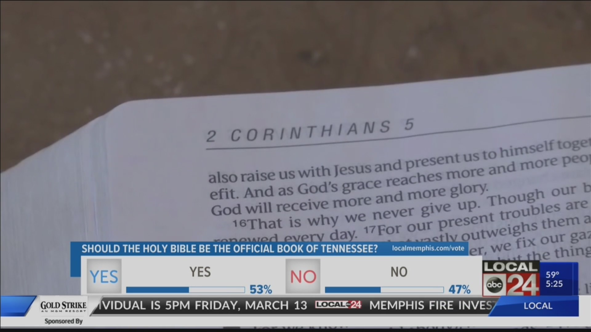 Bill that would make Bible official TN state book trivializes the Bible, says Otis Sanford