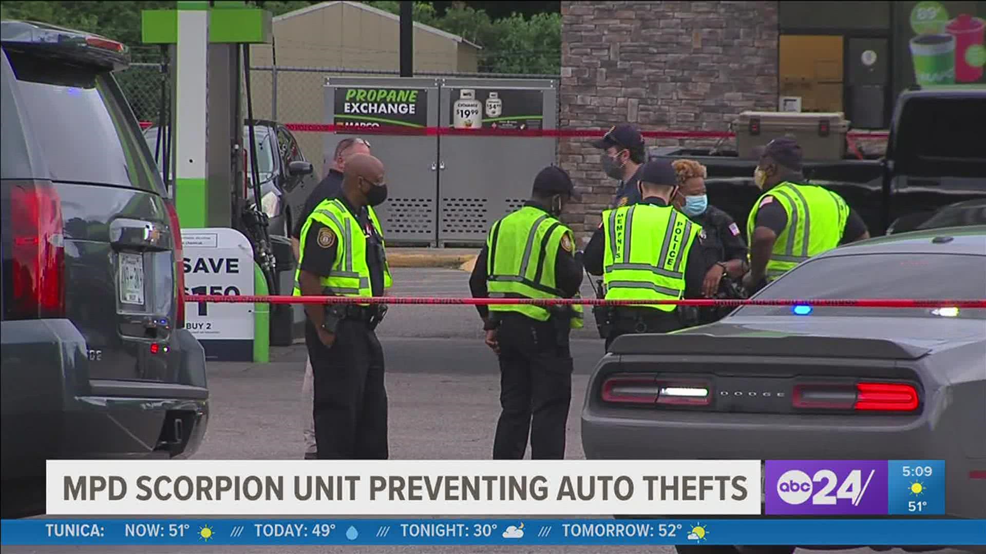 The police department unit was launched to stop various crimes, especially auto thefts, across the city of Memphis.