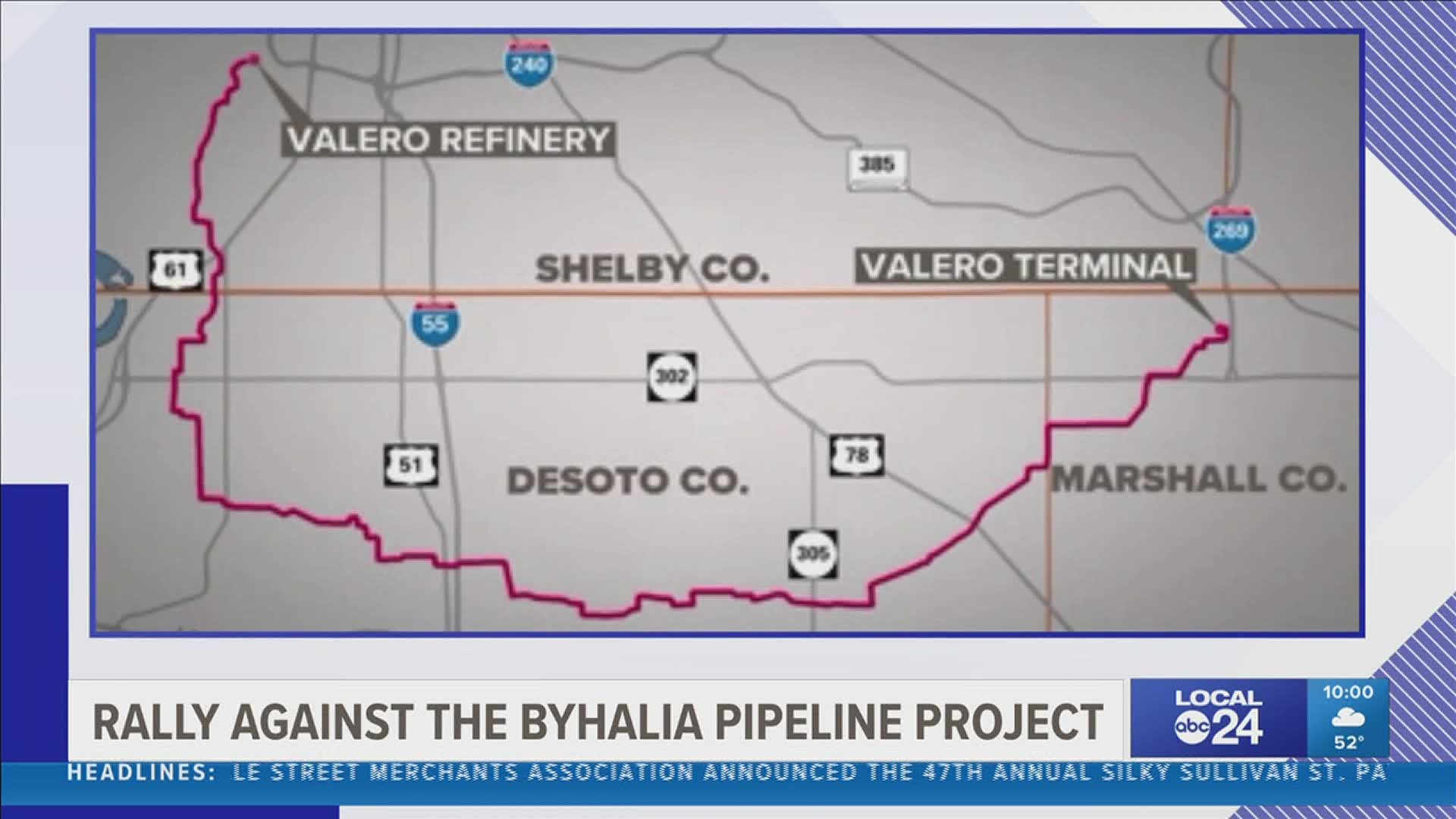 Rally against the Byhalia Pipeline project