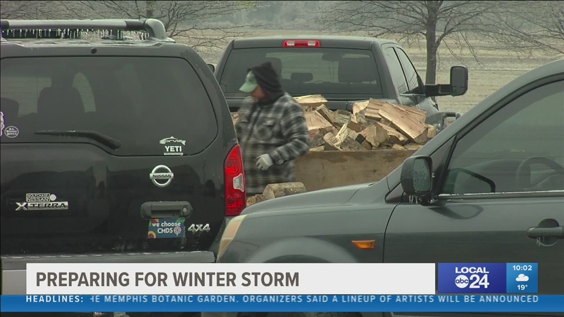 People are making sure they have enough supplies for the next several days; as several inches of snow are forecast along with more frigid temperatures