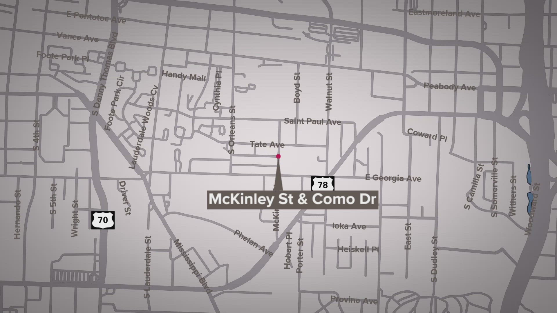 Officers said they responded to a shots-fired call at Como Drive and McKinley Street before finding the girl lying down in front of a house on Como.