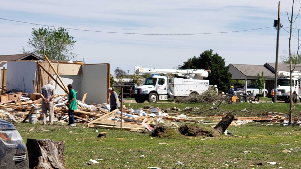 Tornado Damage In Harrisburg, Ar 