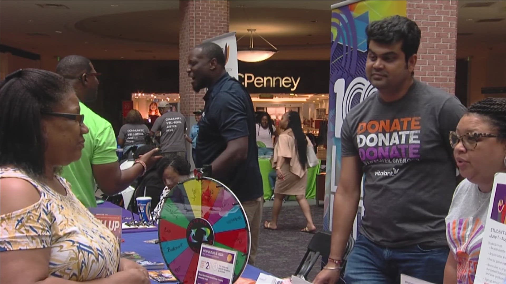 Local leaders and several non-profits held booths at the fair selling services and merchandise.