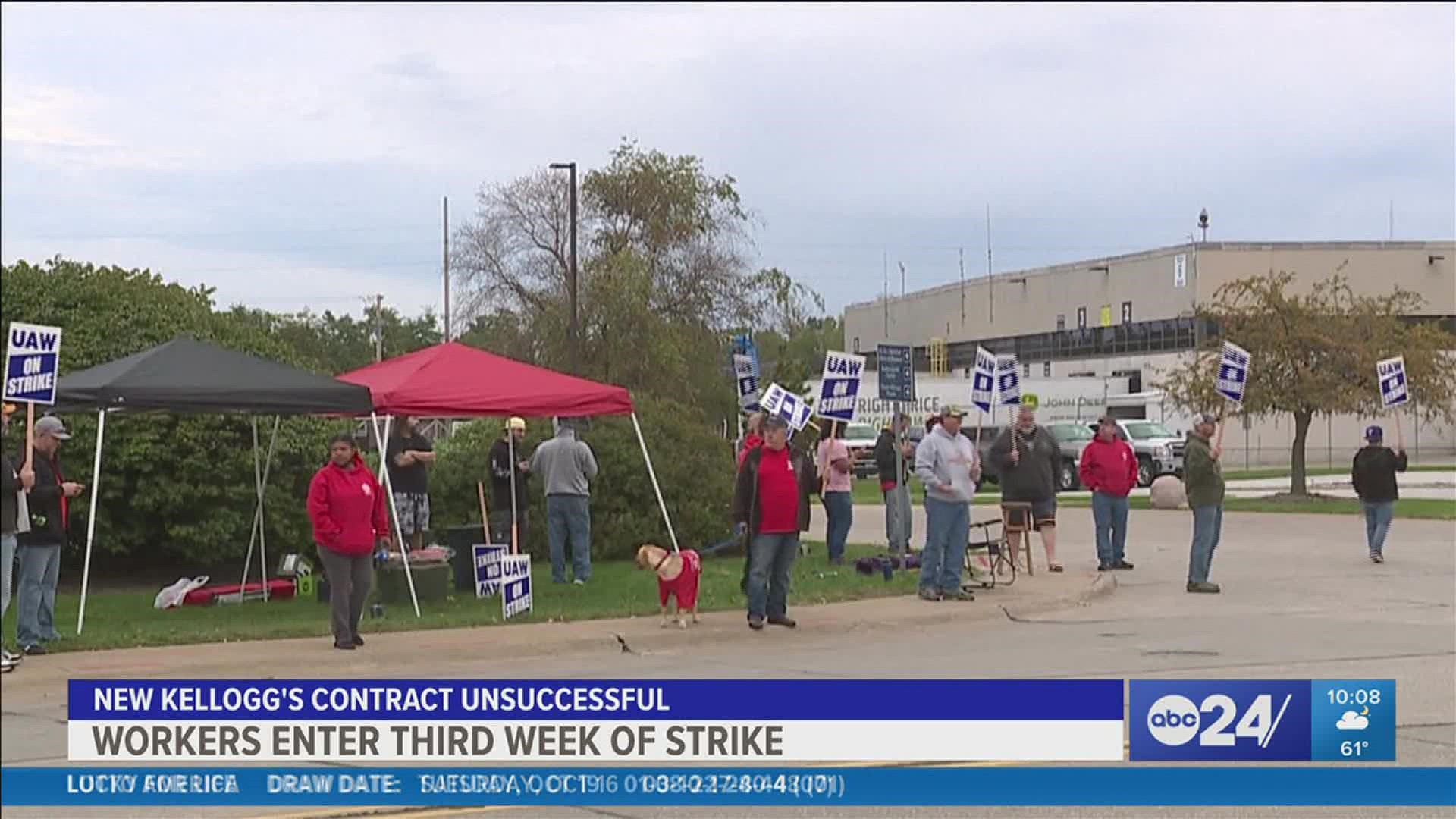 The strike came after the union says negotiations for a new national-level contract were unsuccessful
