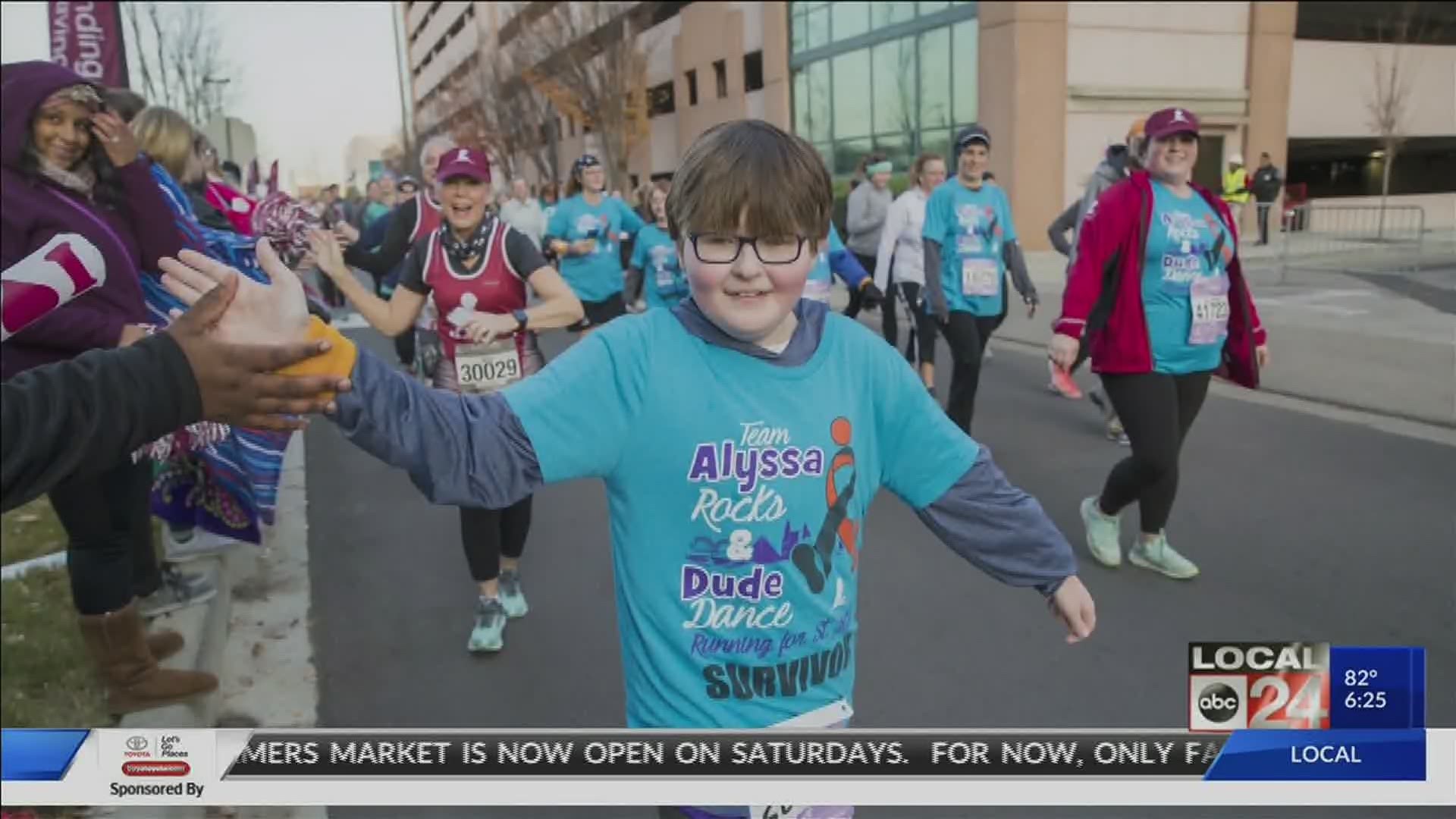 local 24 sports reporter talks with tyler and his mom as they prep for the marathon in december