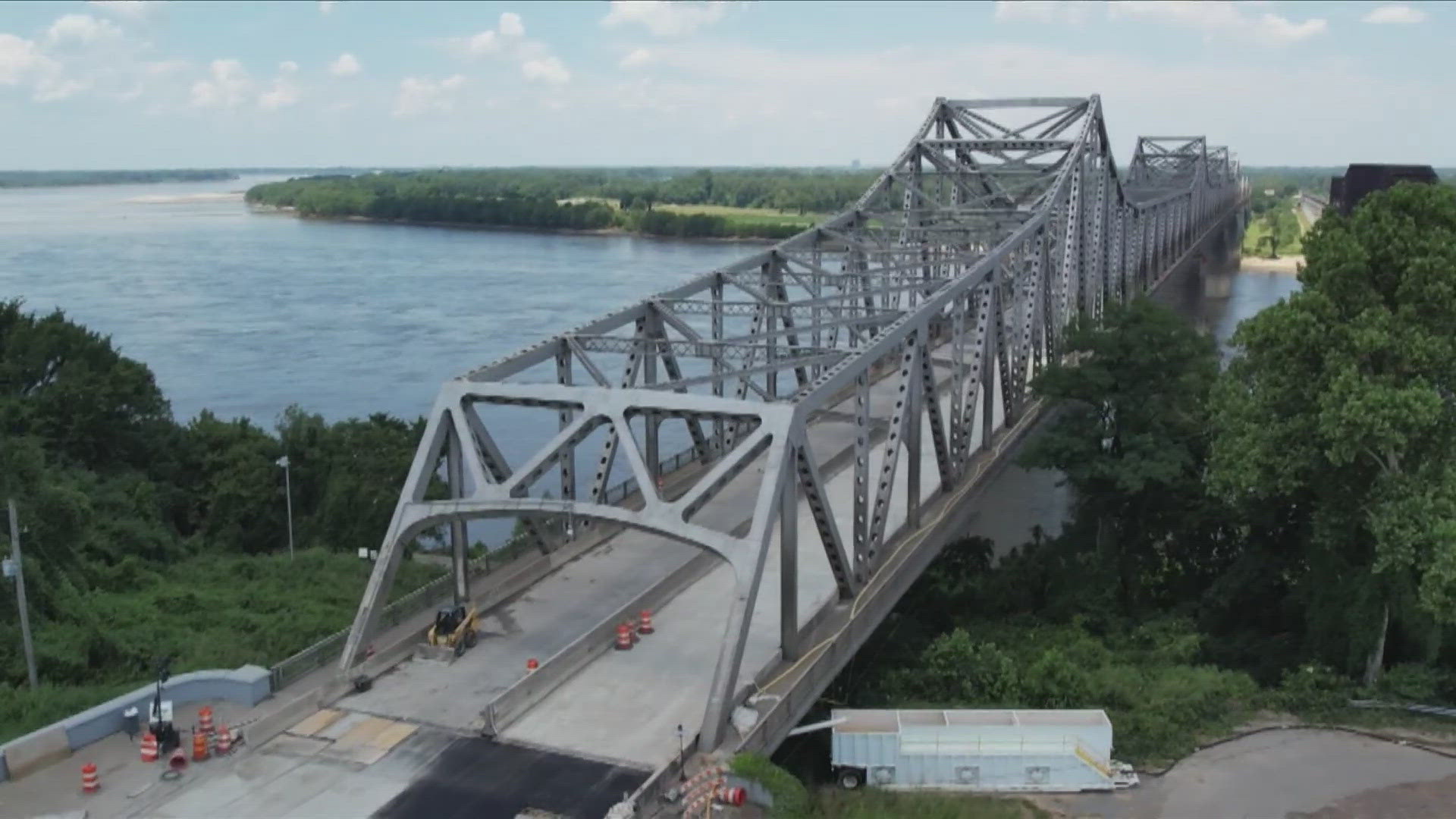 TDOT said crews are doing hydro-demolition and deck repair work on the bridge.