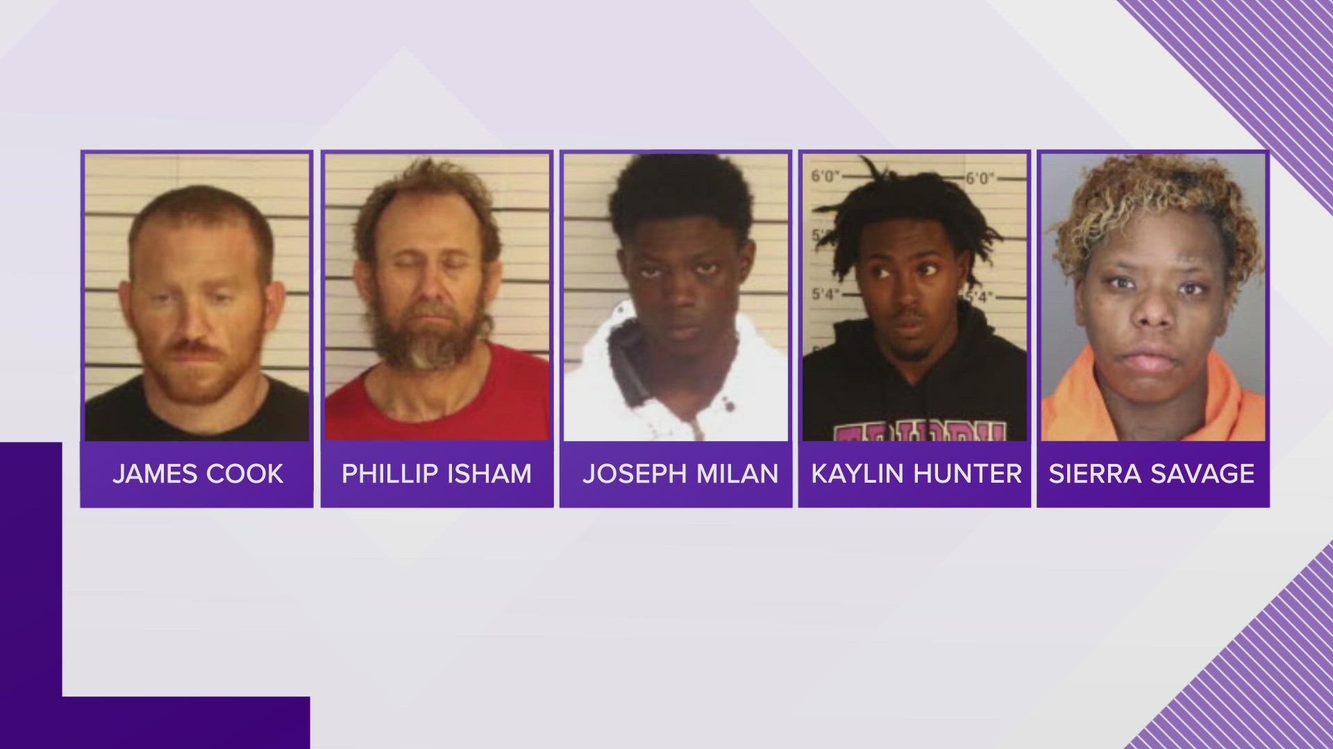 Memphis Police said the arrests happened over the course of two days - Wednesday and Thursday - from cases spanning back to December.