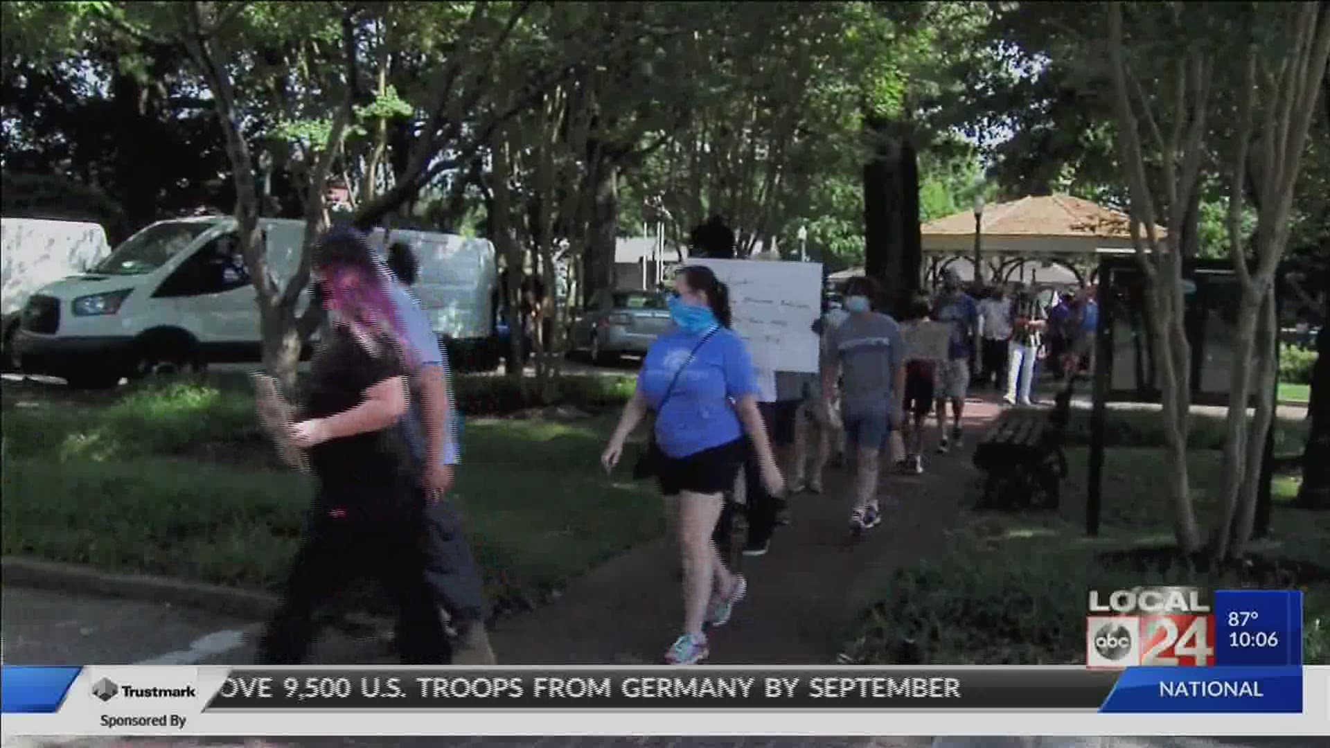 LOCAL 24 NEWS CAITLIN MCCARTHY WENT TO COLLIERVILLE TO HEAR DEMONSTRATORS EXPRESS THEIR THOUGHTS ON INJUSTICE AND POLICE BRUTALITY.