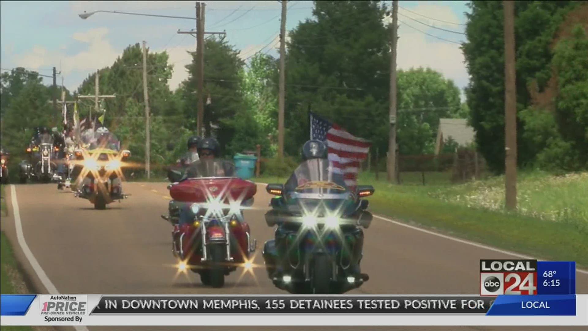 Forever Young veterans and patriot guard riders held the tribute.
