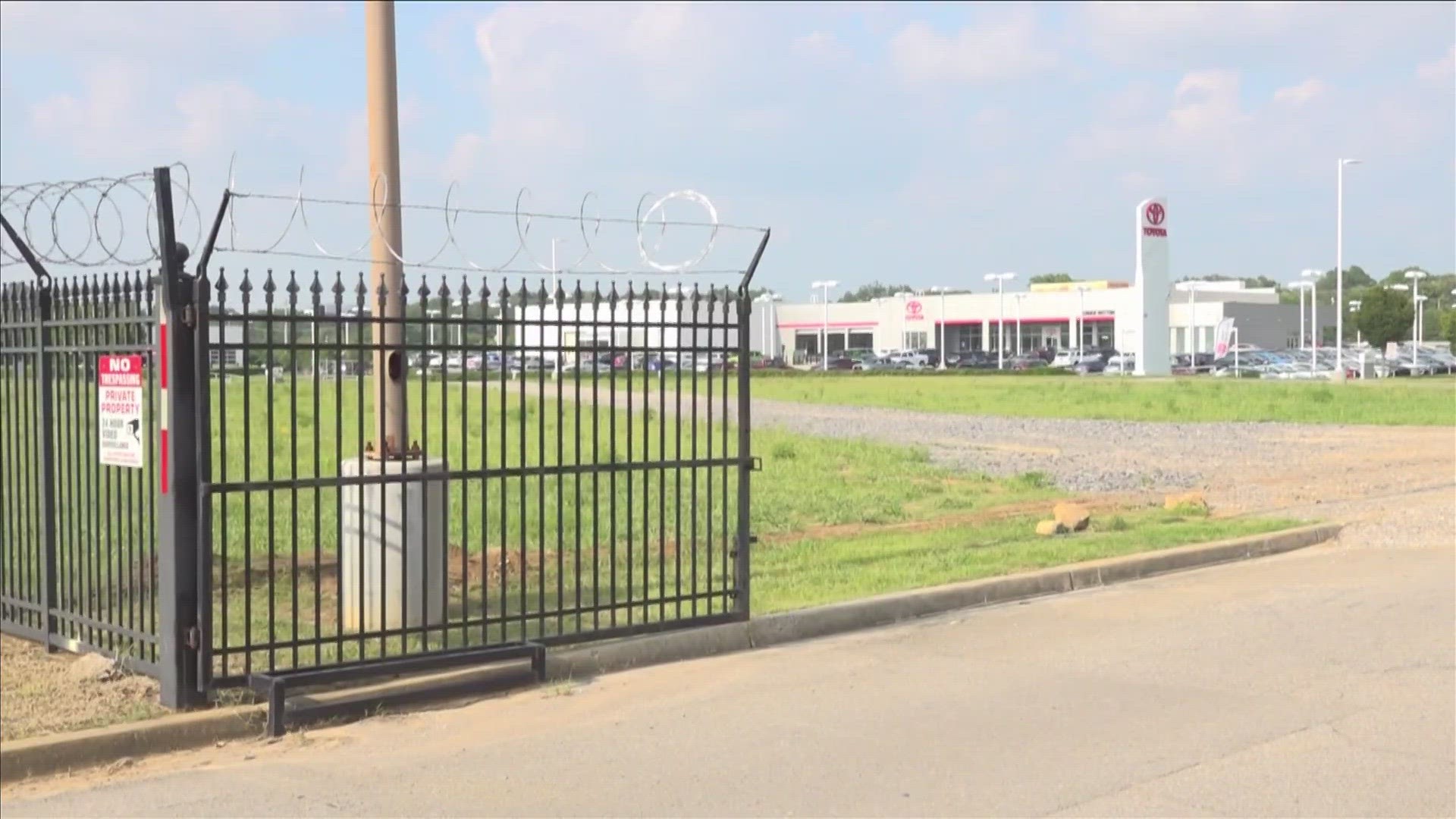 Chuck Hutton Toyota is now moving to solar powered energy to keep thieves out when the power is off.