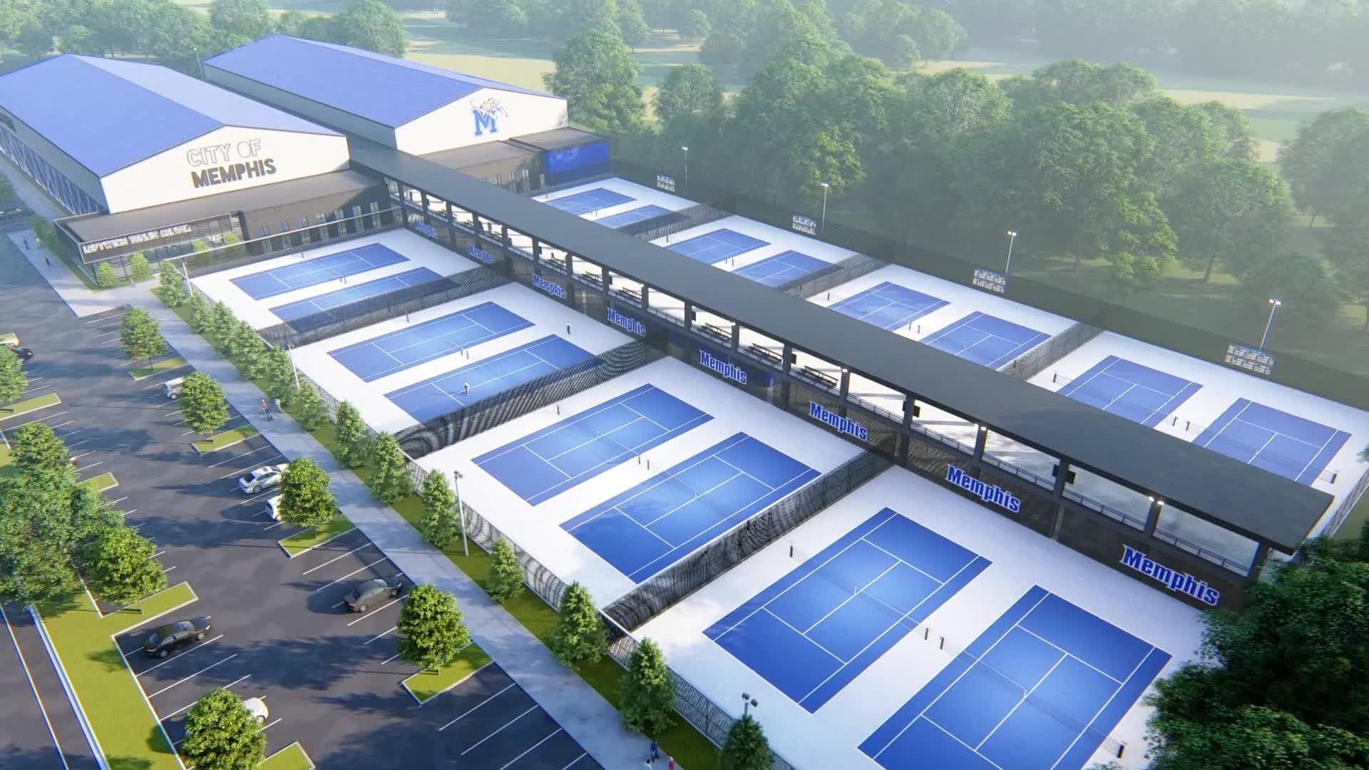 Leftwich Tennis Center expansion -  Courtesy Fleming Architects