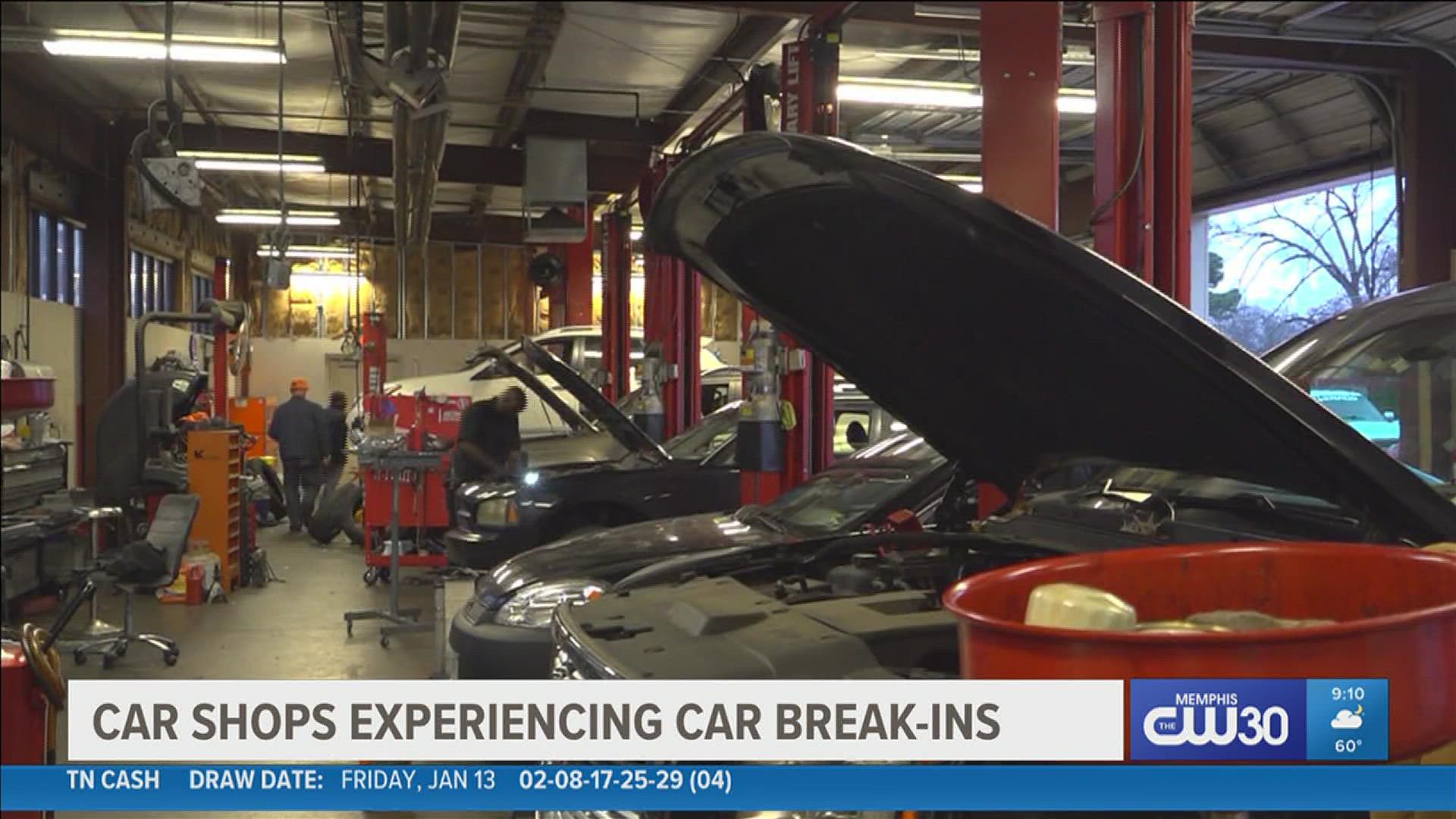 Auto shops are getting hit hard by car thefts, and one in particular is asking customers not leave their vehicles outside of the shop if they don't have to.