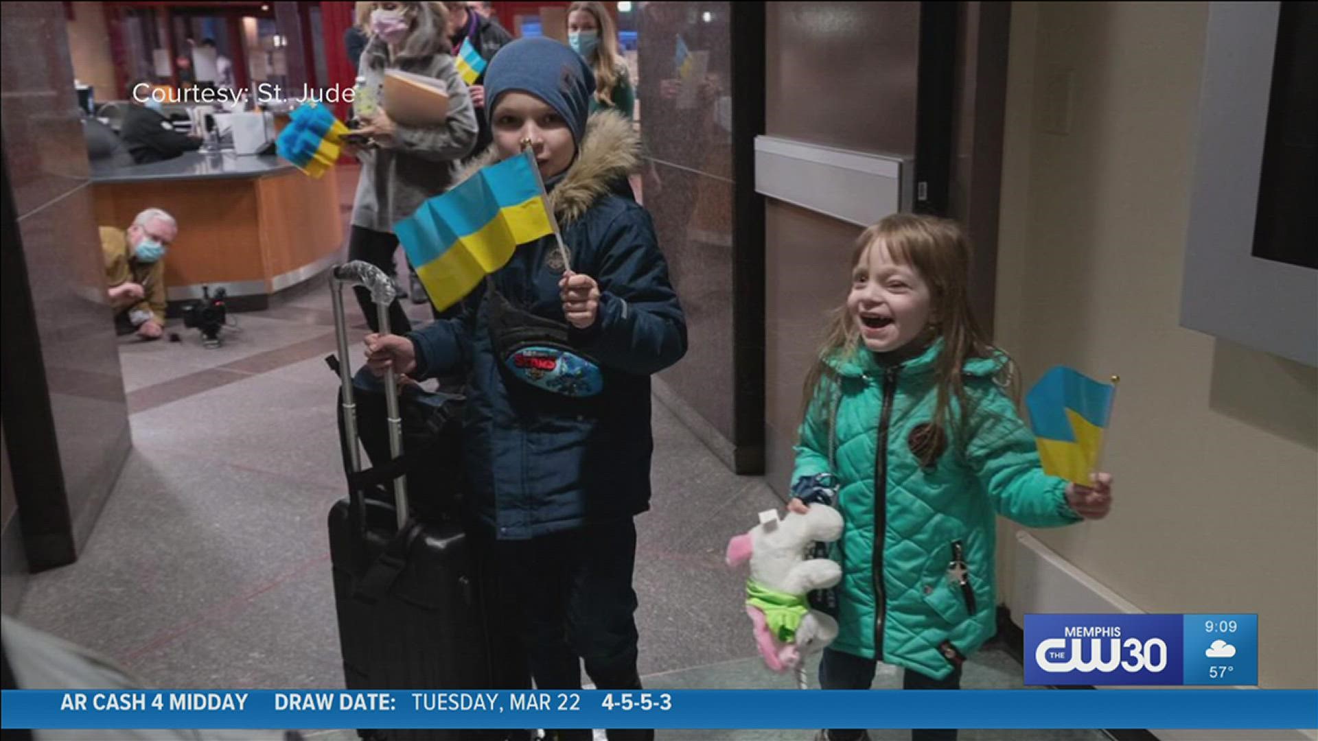 According to St. Jude, they're the first hospital in the U.S. to receive patients from Ukraine.