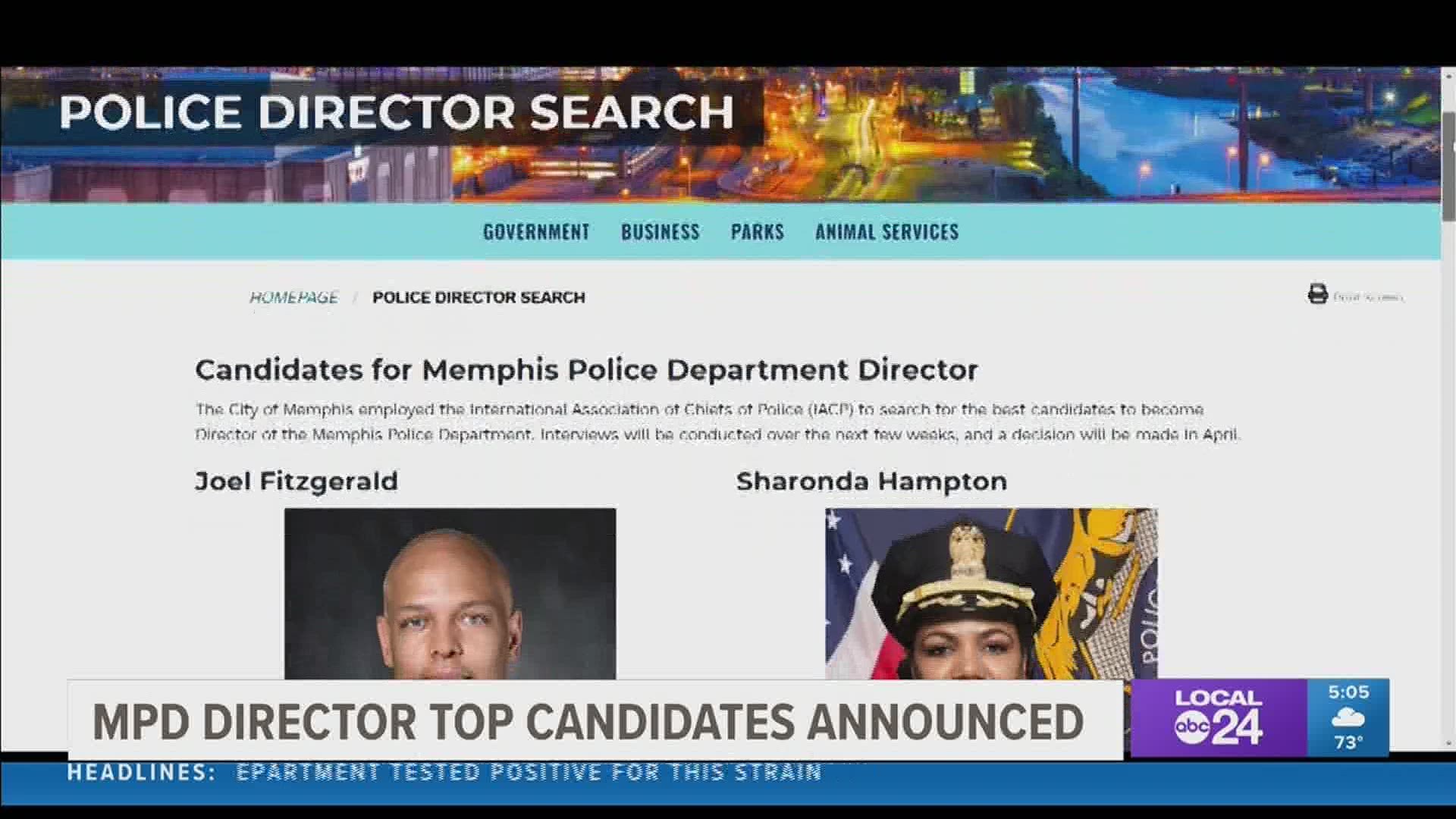 The list represents those the International Association of Chiefs of Police says are the best candidates to replace Director Mike Rallings, set to retire in April.