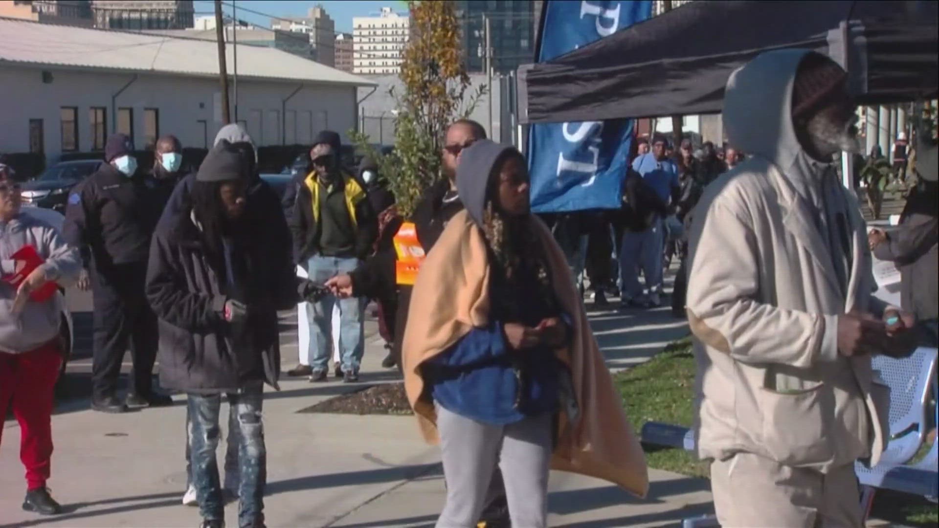 About 300 people were on hand helping during the annual "Tree of Faith, Hope and Love" event held at the Hospitality in Downtown Memphis.