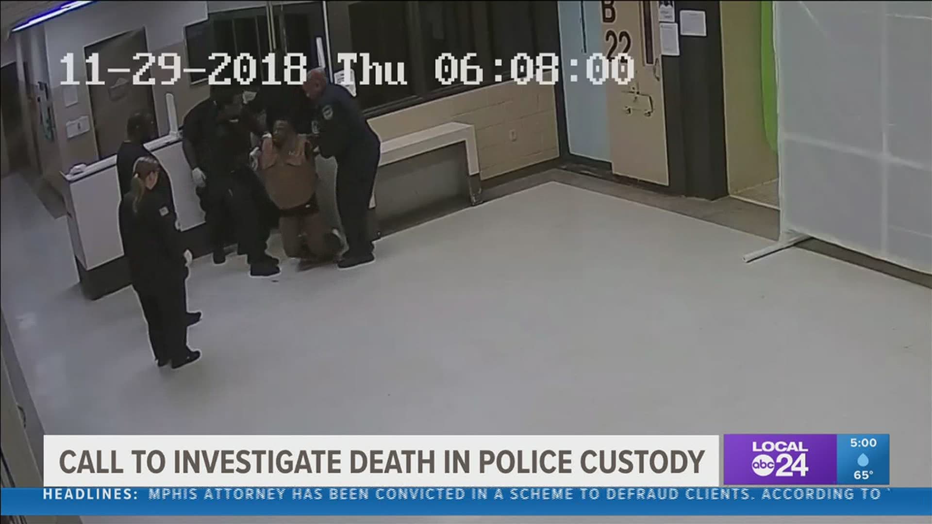 Robert Loggins died November 2018 while in police custody. Video from security cameras show him unconscious after being piled on by multiple officers.