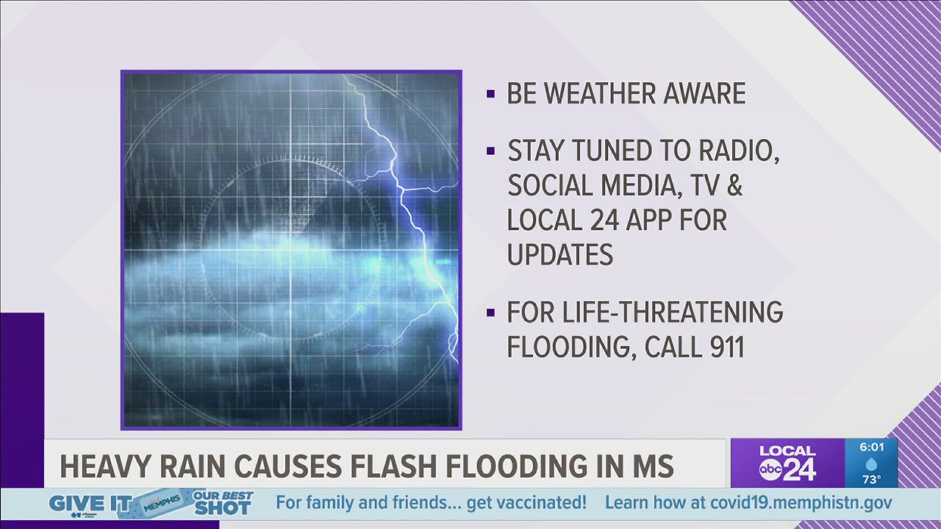 Parts of north Mississippi have already seen major flooding, and you need to be careful if out in the rain.