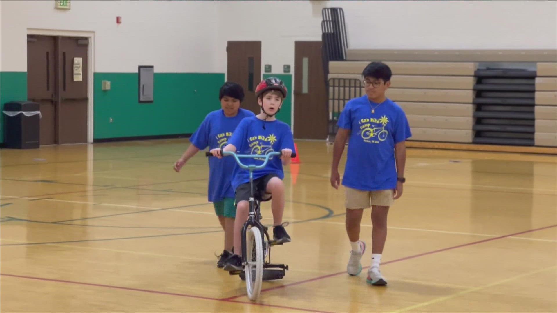 By the end of the week, the kids will be able to ride a two-wheel bike.