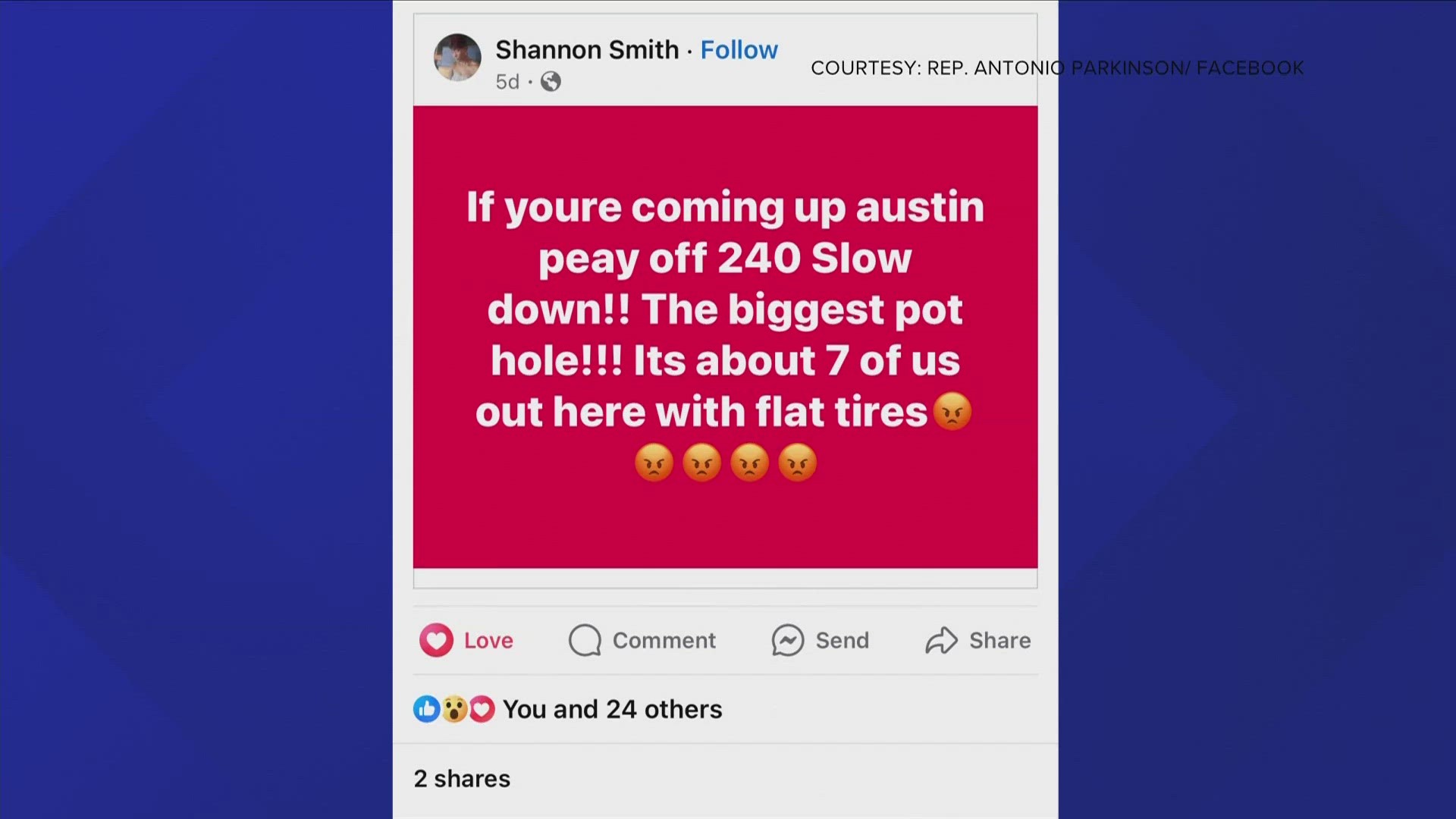 Along with reporting potholes, some Memphians are also sharing information on social media to help others do the same.