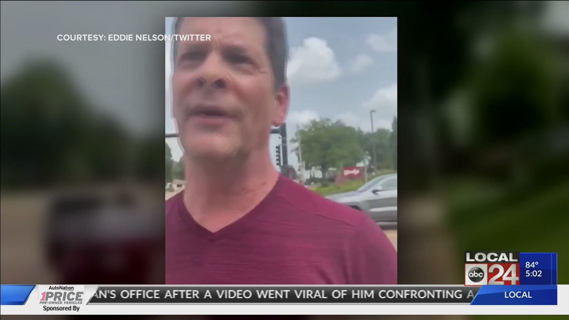 Angry man confronts lone protester holding Black Lives Matter sign in  Germantown