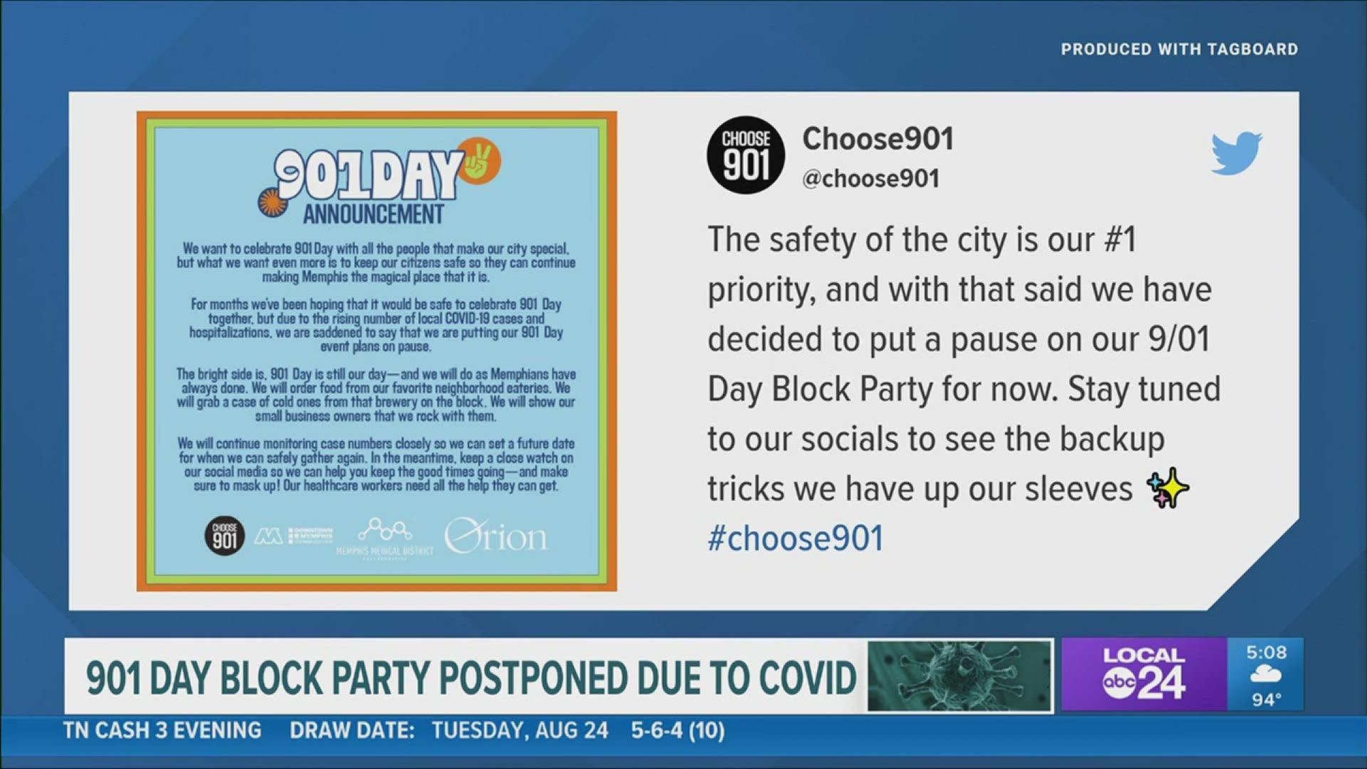 Choose901 is putting a ‘pause’ on 901 Day in-person celebrations due to the recent surge in COVID-19 cases in Memphis.