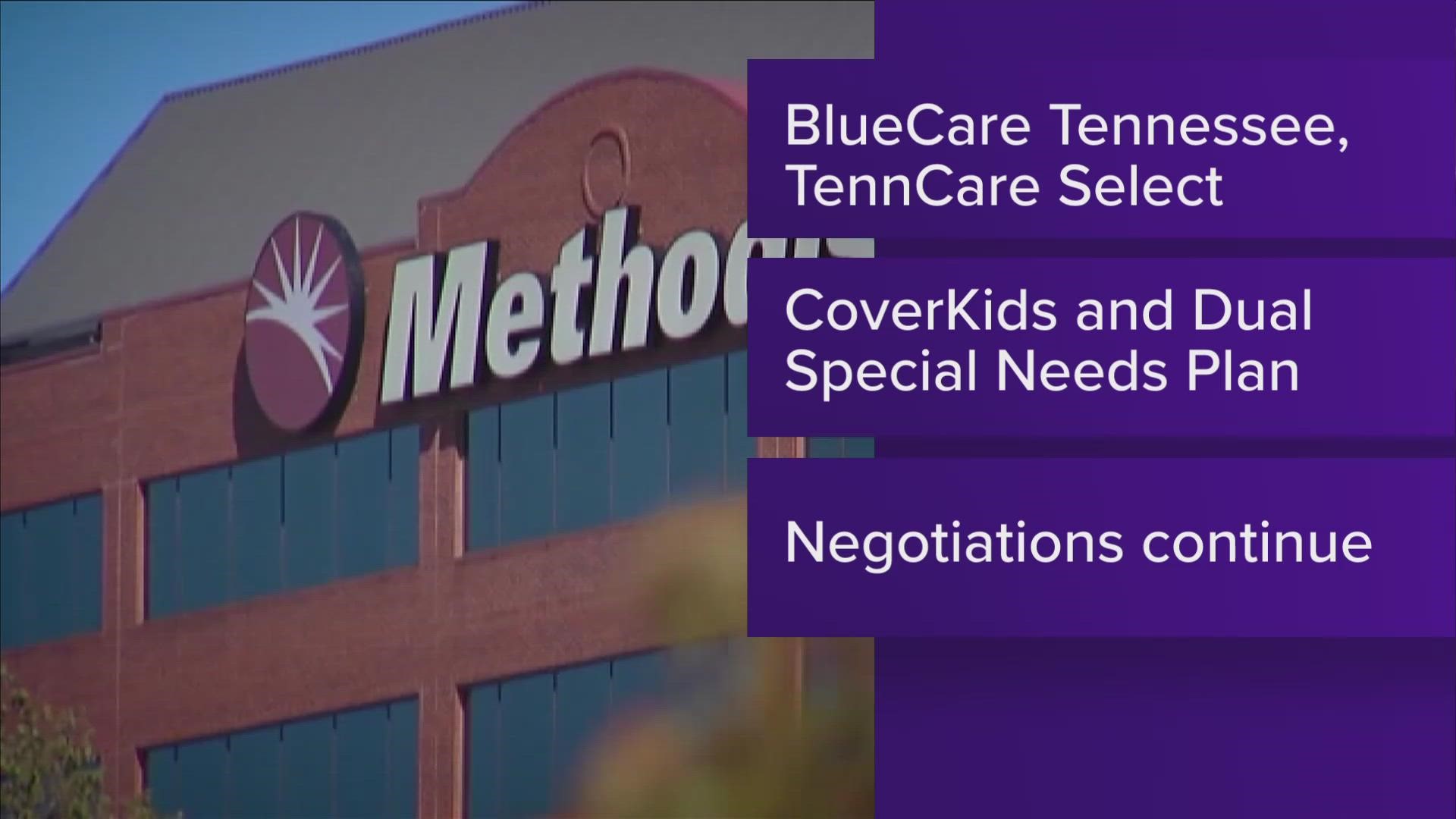 The companies said the agreement affects members covered by BlueCare Tennessee, TennCare Select, CoverKids and BlueCare Plus, the Dual Special Needs Plan (D-SNP).