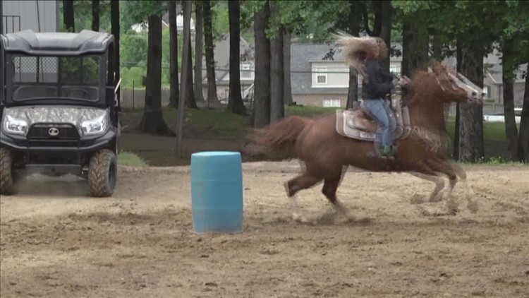 'Busy being the best' | Mississippi barrel racer juggles work, riding lessons and championships