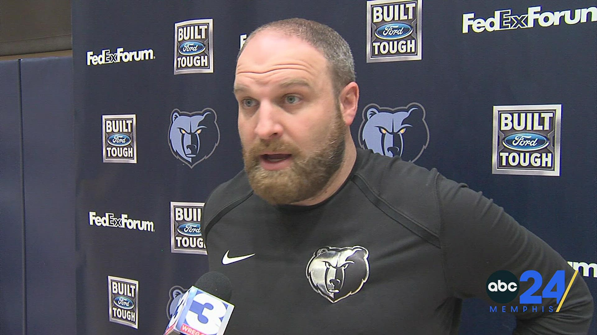 Grizzlies head coach Taylor Jenkins said the team did not participate in any contact drills Monday