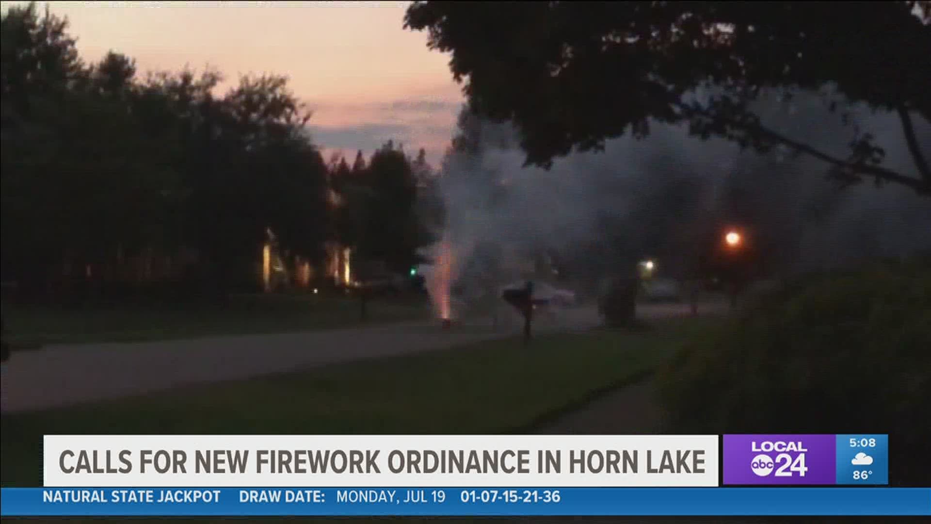 Horn Lake is the only city in DeSoto County that allows people to shoot off fireworks, but that could change.