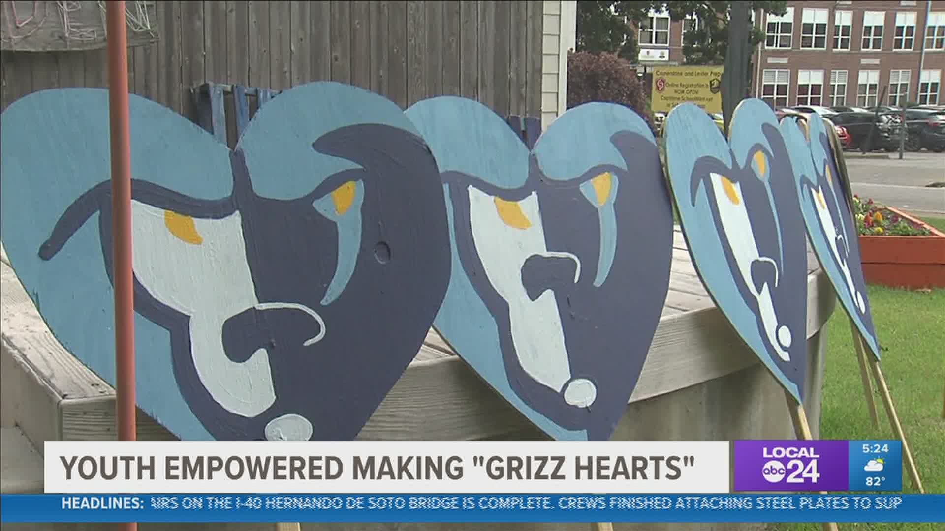Grizz Hearts started in 2012 at the Carpenter Art Garden by Donte Davis.