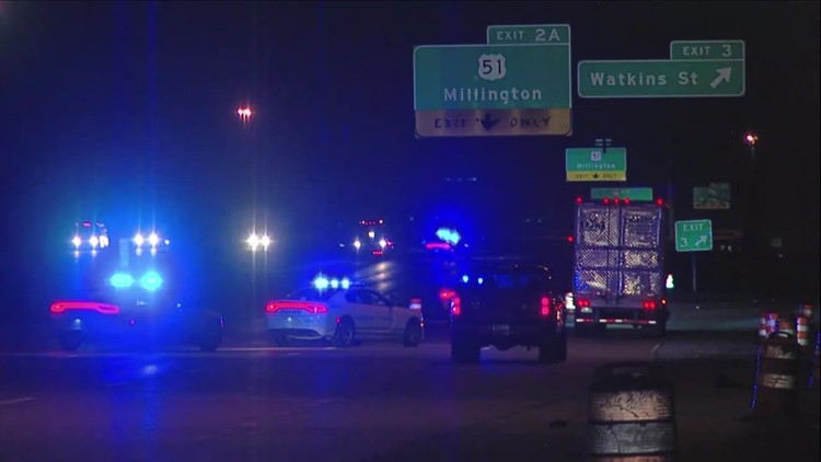Lanes reopened on I-40 at Watkins after five-car accident