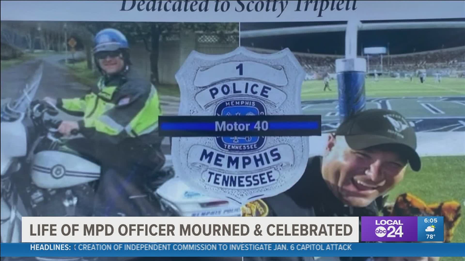 27-year veteran of MPD died after motorcycle accident on duty last weekend; survived by his wife and two children.