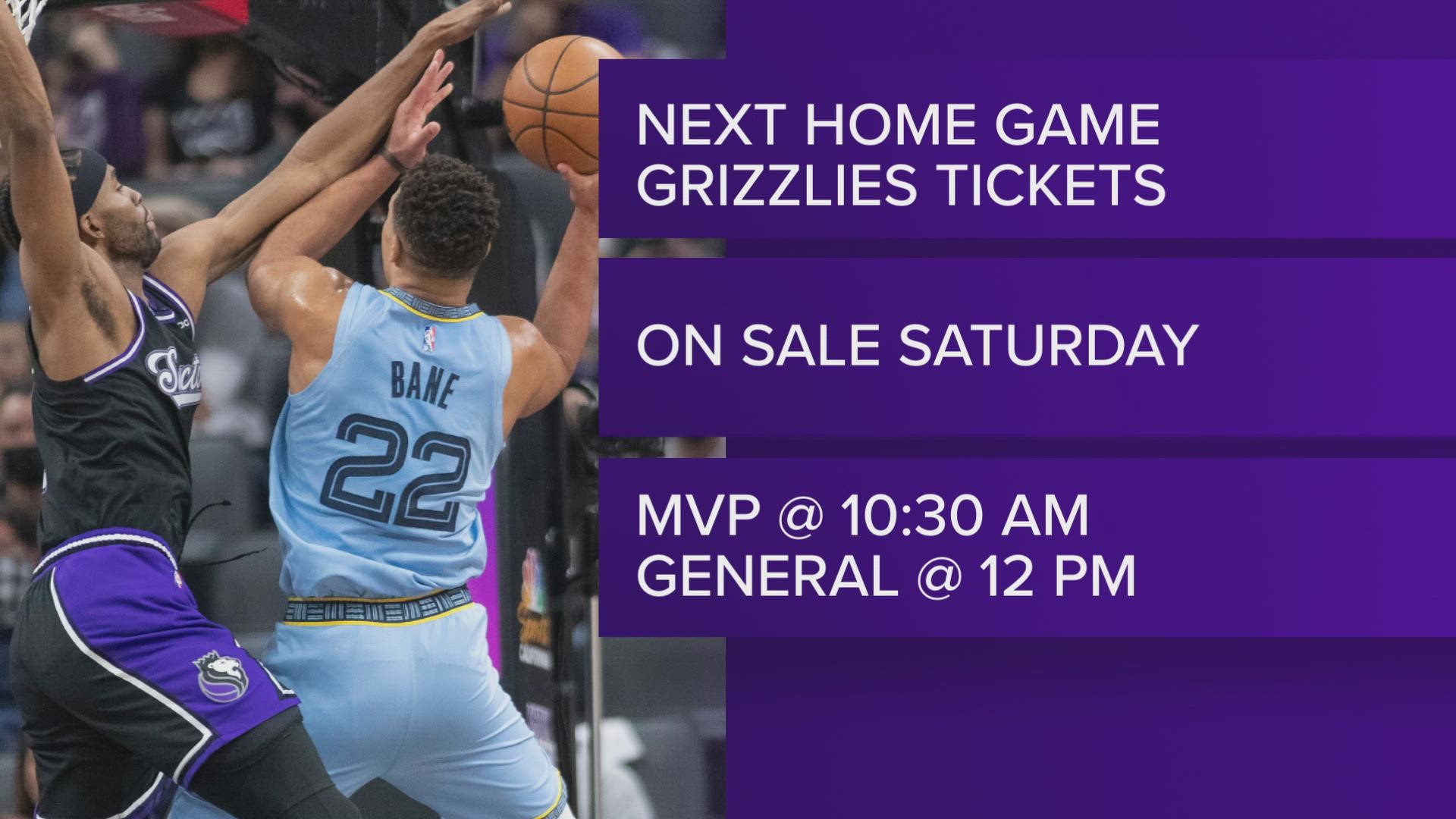 The Grizzlies announced tickets will go on sale starting Saturday, April 30, either for Game 7 against the Timberwolves or Game 1 against the Golden State Warriors.