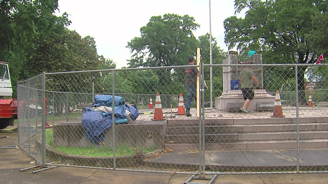 Remains of Nathan Bedford Forrest & wife removed from park