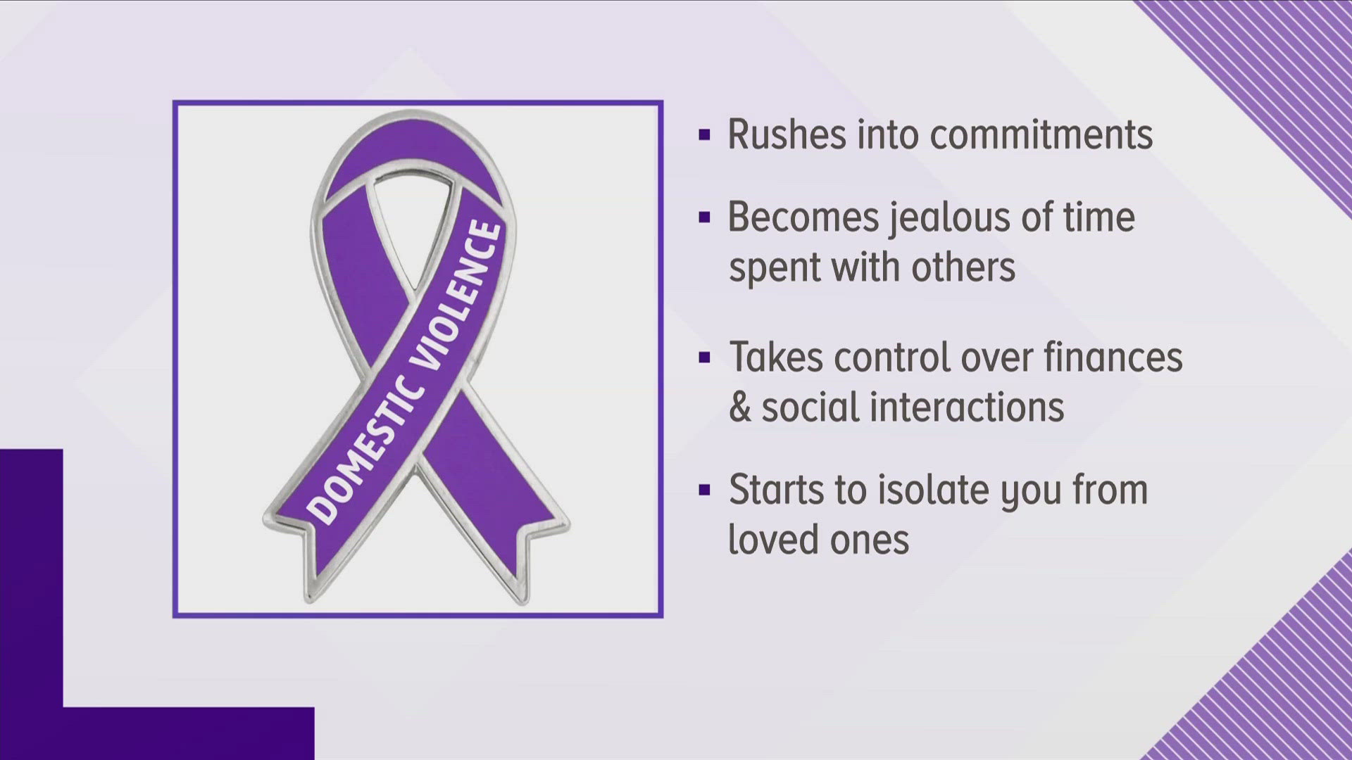 October is domestic violence awareness month, and with recent high-profile DV crimes in the area, ABC24 is bringing awareness to the issue.