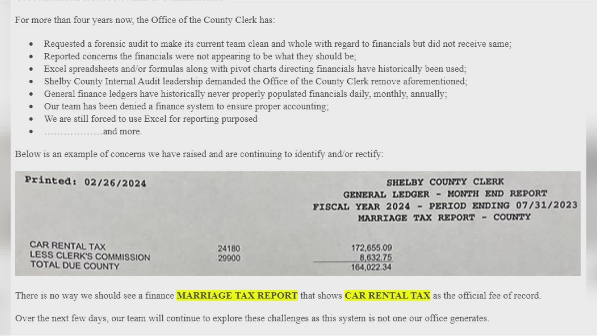 Shelby County commissioners are still without answers tonight in getting an explanation from Shelby County Clerk Wanda Halbert about some shoddy bookkeeping.